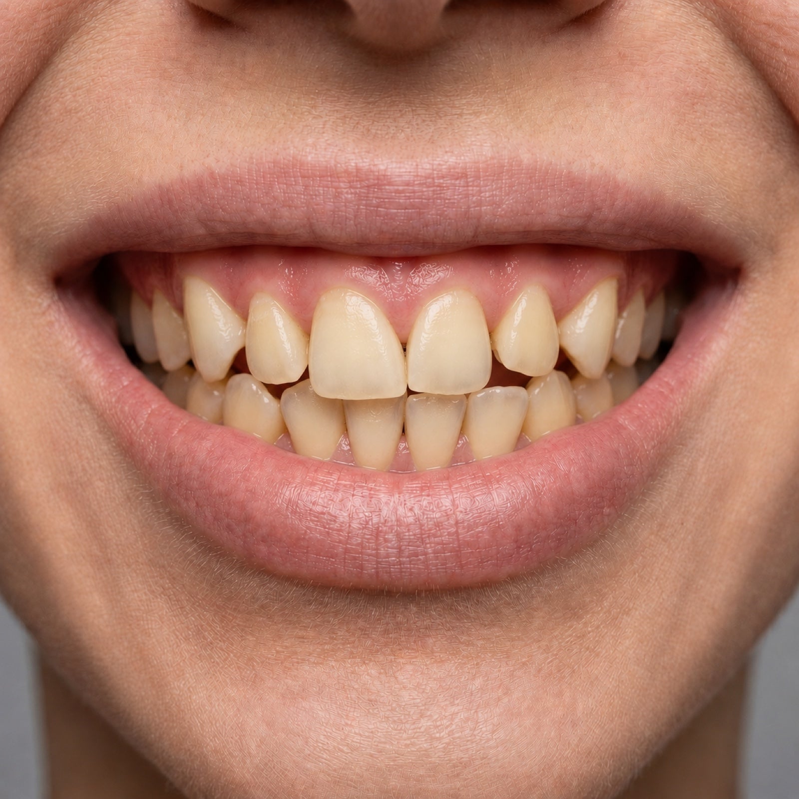 Sorriso del paziente prima del trattamento Invisalign